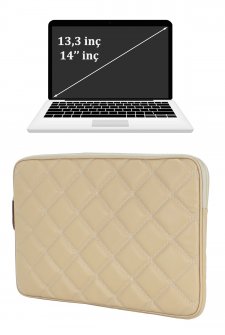 13,3 ve 14 inç Macbook Laptop Kılıfı Krem