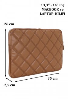 13,3 ve 14 inç Macbook Laptop Kılıfı Taba
