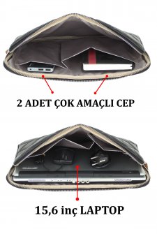 15,6 inç Macbook Laptop Kılıfı Krem