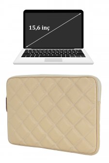15,6 inç Macbook Laptop Kılıfı Krem