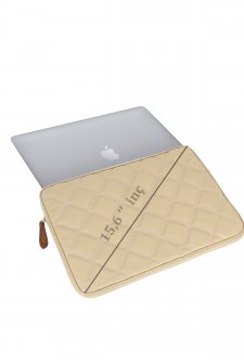15,6 inç Macbook Laptop Kılıfı Krem