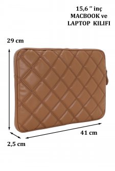 15,6 inç Macbook Laptop Kılıfı Taba