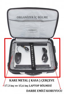 17,3 inç Kasalı Laptop ve Evrak Çantası
