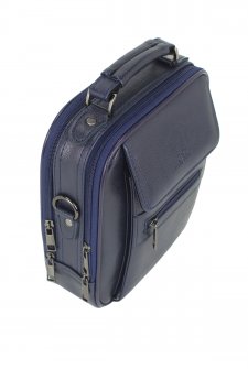 Büyük Boy Kasalı Erkek El Çantası Omuz Askılı Metal Gövde Su Geçirmez Lacivert