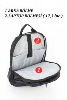 CASE CLUB 17,3 inç  Unisex Laptop Sırt Çantası 