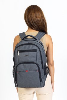 Case Club Dayanıklı Okul Sırt Çantası Ortaokul Lise Üniversite Su Geçirmez Gri