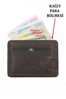 Case Club Deri Kartlık Ehliyet Kimlik Ve Kağıt Para Bölmeli Kahverengi