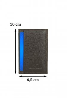 Case Club Hakiki Deri Kartlık Ehliyet Ve Kimlik Bölmeli Kahverengi