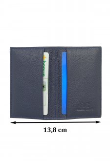 Case Club Hakiki Deri Kartlık Ehliyet Ve Kimlik Bölmeli Lacivert