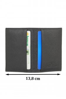 Case Club Hakiki Deri Kartlık Ehliyet Ve Kimlik Bölmeli Siyah