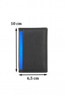 Case Club Hakiki Deri Kartlık Ehliyet Ve Kimlik Bölmeli Siyah