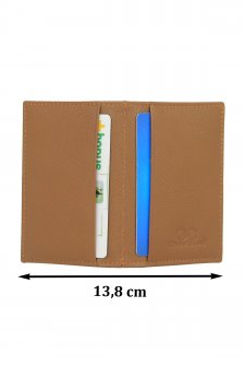 Case Club Hakiki Deri Kartlık Ehliyet Ve Kimlik Bölmeli Taba