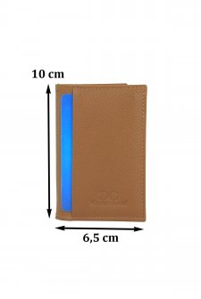 Case Club Hakiki Deri Kartlık Ehliyet Ve Kimlik Bölmeli Taba