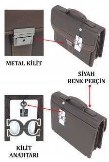 Case Club Evrak Model Erkek El Çantası Omuz Askılı Kahverengi