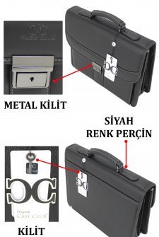 Case Club Evrak Model Erkek El Çantası Omuz Askılı Siyah
