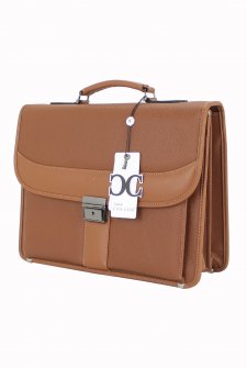 Case Club Evrak Model Erkek El Çantası Omuz Askılı Taba