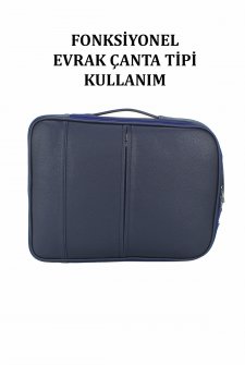 Case Club Fonksiyonel  Sırt ve Evrak El Çantası Özel Tasarım 15,6 Lacivert