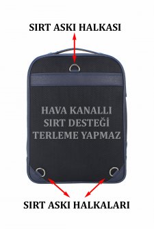 Case Club Fonksiyonel  Sırt ve Evrak El Çantası Özel Tasarım 15,6 Siyah
