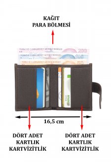 Case Club Hakiki Deri Erkek Kartlık Cüzdan Ehliyet Kimlik Ve Kağıt Para Bölmeli Kahverengi