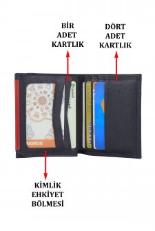 Case Club Hakiki Deri Erkek Kartlık Cüzdan Ehliyet Kimlik Ve Kağıt Para Bölmeli  Lacivert