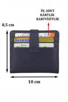 Case Club Hakiki Deri Erkek Kartlık Cüzdan Ehliyet Kimlik Ve Kağıt Para Bölmeli Lacivert
