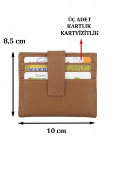 Case Club Hakiki Deri Erkek Kartlık Cüzdan Ehliyet Kimlik Ve Kağıt Para Bölmeli Taba