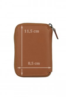 Case Club Hakiki Deri Fermuarlı Erkek Kartlık Ehliyet Kimlik Ve Kağıt Para Bölmeli Taba