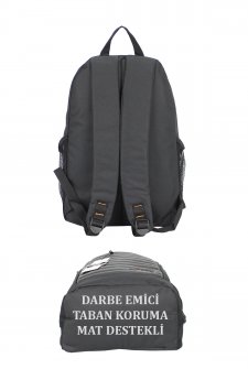 Case Club Laptop Sırt Çantası 15,6 inç Su Geçirmez Kumaş Siyah-Kırmızı