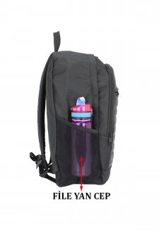 Case Club Laptop Sırt Çantası 15,6 inç Su Geçirmez Kumaş Siyah-Turuncu