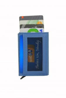 Case Club Mekanizmalı Hakiki Deri Kartlık Unisex Mıknatıslı Kağıt Para Bölmeli 