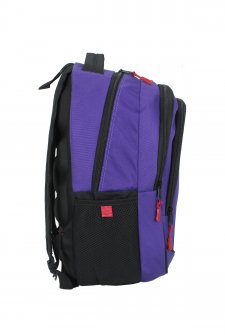 Case Club Okul Sırt Çantası Yandan Cepli Su Geçirmez Kumaş Ortaokul Lise Üniversite Mor