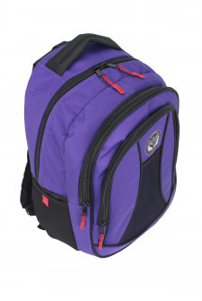 Case Club Okul Sırt Çantası Yandan Cepli Su Geçirmez Kumaş Ortaokul Lise Üniversite Mor