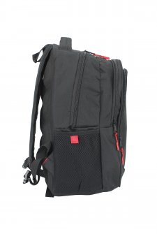 Case Club Okul Sırt Çantası Yandan Cepli Su Geçirmez Kumaş Ortaokul Lise Üniversite Siyah