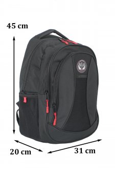 Case Club Sırt Çantası Yandan Cepli Su Geçirmez Kumaş Ortaokul Lise Üniversite