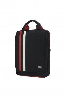 CASE CLUB Slim Erkek Sırt Çantası 15,6 inç Laptop Bölmeli Kırmızı-Beyaz