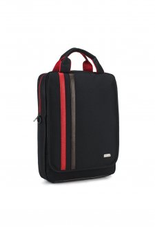 CASE CLUB Slim Erkek Sırt Çantası 15,6 inç Laptop Bölmeli Kırmızı-Kahverengi