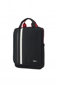 CASE CLUB Slim Erkek Sırt Çantası 15,6 inç Laptop Bölmeli Siyah-Beyaz