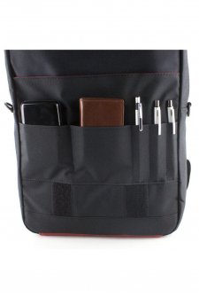 CASE CLUB Slim Erkek Sırt Çantası 15,6 inç Laptop Bölmeli Siyah-Beyaz
