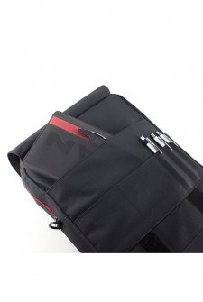 CASE CLUB Slim Erkek Sırt Çantası 15,6 inç Laptop Bölmeli Siyah-Beyaz