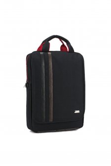 CASE CLUB Slim Erkek Sırt Çantası 15,6 inç Laptop Bölmeli Siyah-Kahverengi