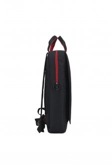 CASE CLUB Slim Laptop Sırt Çantası 15,6 inç Kırmızı-Siyah