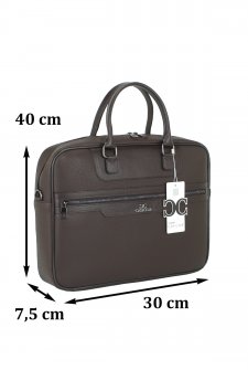 CASE CLUB Unisex Evrak Çantası 15,6 Laptop Bölmeli Kahverengi
