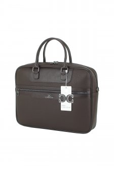 CASE CLUB Unisex Evrak Çantası 15,6 Laptop Bölmeli Kahverengi