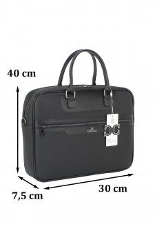 CASE CLUB Unisex Evrak Çantası 15,6 Laptop Bölmeli Siyah