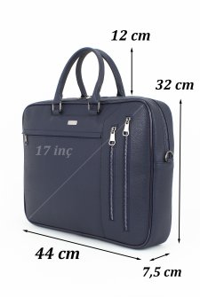 Case Club Unisex Evrak Çantası 17,3 inç Laptop Bölmeli Lacivert