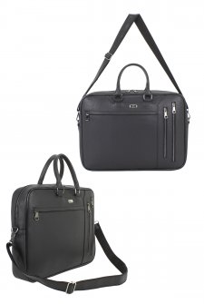 Case Club Unisex Evrak Çantası 17,3 inç Laptop Bölmeli Siyah