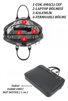 CASE CLUB Unisex Laptop  Çantası 17,3 inç Siyah