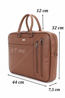 CASE CLUB Unisex Laptop  Çantası 17,3 inç Taba