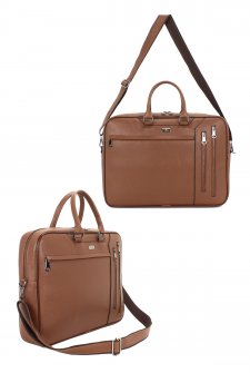 CASE CLUB Unisex Laptop  Çantası 17,3 inç Taba