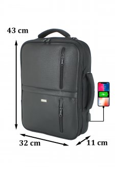 Case Club Usb Aparatlı Fonksiyonel Laptop Evrak Çantası 14